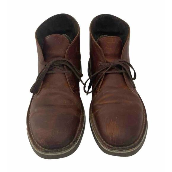 Clarks Other - Clark’s Leather Mid Lace Up Chukka Boots Rich Tobacco Brown Men’s 9.5 US 43 EU